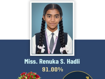 Congratulations to CBSE 2025 3rd Rank holder - Ms. Renuka hadli