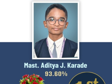 Congratulations to CBSE 2025 1st Rank holder - Ms. Aditya Karade